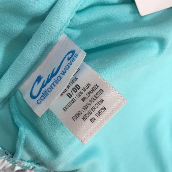 California Waves Floral-Print Swim Bikini Top - Picture 6 of 10